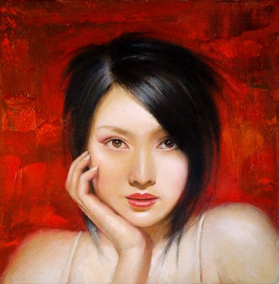 3rd prize: Zheng Cha, "Girl" Oil