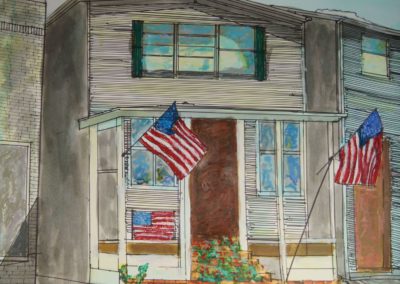 Don Sexton, Canaan Flags, Inks/Oil/Pastels, 18" X 23",$980