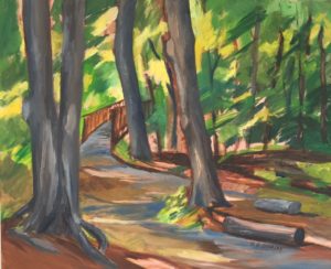 Hilda Demsky, Walk in the Woods, Oil, 20"x24",$700