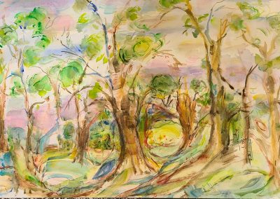 Kaplan Riva, Keep walking, Watercolor, 14"x20", $300