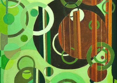 Larry Gordon, Circular Circulation, Acrylic on canvas, 18"x24", $850