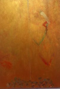 Diane Churchill, Untitled, Acrylic, gold leaf on canvas, 56"x40", $1,800