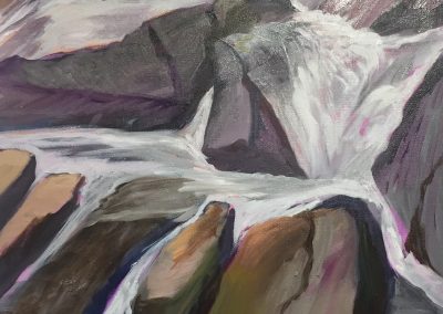 Hilda Green Demsky, Camden Waterfall, Oil, 24"x20", $800
