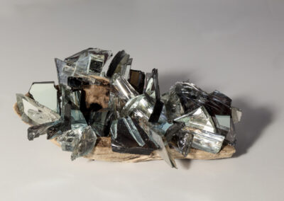 Christine Aaron, Remnant III, Mirror shards, wood, encaustic, 5.5"x3.25"x2.5", $175