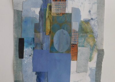 Mitchell Visoky, Blue Memories, Paper, vellum on paper, 16"x14", $600