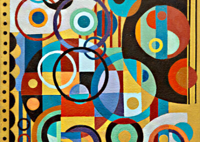 Larry Gordon, Circular Logic (Study), Acrylic on Canvas, 12"x12", $500