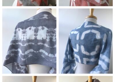 Elena Rosenberg, Hand-Dyed Shibori Scarves in Silk and Silk-Cotton, Fiber / Fine Craft, 13"x74", $75 each