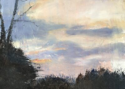 Arlene Oraby, Edging Towards Evening, Oil on canvas, 16"x20", $325