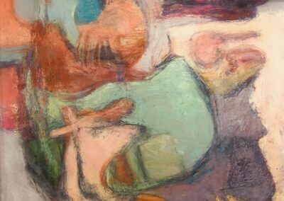 Paula Blumenfeld, Abstraction, Oil on paper, 17"x13", $465