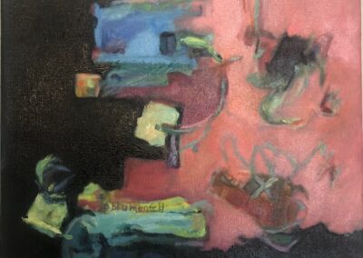 Paula Blumenfeld, My dark girls sally forth again, Oil on canvas, 10"x12", $465