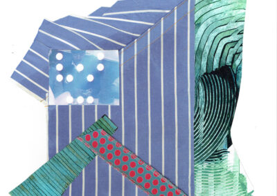 Chris Timmons, Blue State 3, Mixed-Media Collage, 11"x14", $600