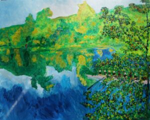 Don Sexton, Housatonic River at Kent, Oil on canvas, 24"x30", $2,480