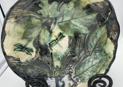 Robin Henschel, Low leaf bowl, Stoneware, 10"x10"x2", $56