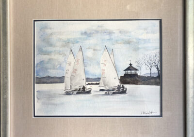 Tricia K Leicht, Winter Sundays, Watercolor, 8.5"x11" framed, $625