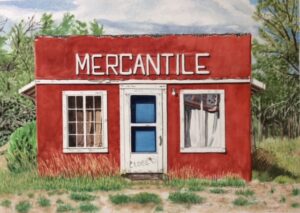 Jim Maciel, Closed, Watercolor, 24"x30", $250