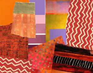 Chris Timmons, Red Wall, Mixed media, 14"x11", $350