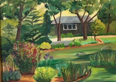 Hilda Green Demsky, Green Garden , Oil on canvas, 24"x30", $500