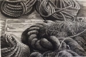 Jim Maciel, Hemp, Sumi ink,24"x36",$250
