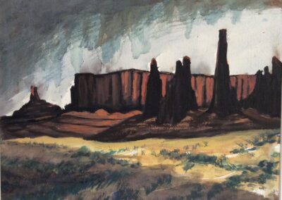James Maciel, Monument Valley, Watercolor, 12"x15", $45