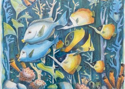 Inge Pape Trampler, Sea Life #3, Acrylic, 17"x17", $500