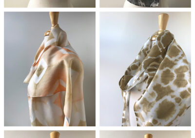Elena Rosenberg, Hand-dyed with Natural Dyes 100% Silk Scarves (Textile Art) 8"x70", $45 each