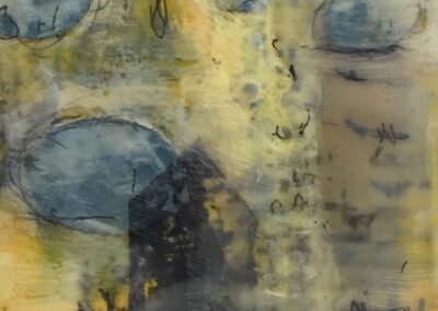 Mitchell Visoky, Colorland I, Encaustic on cradled panel, 12"x6", $600