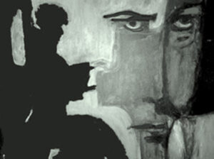 Joan Lengel, Glenn Gould And Bach, Acrylic, 18"x24", $650