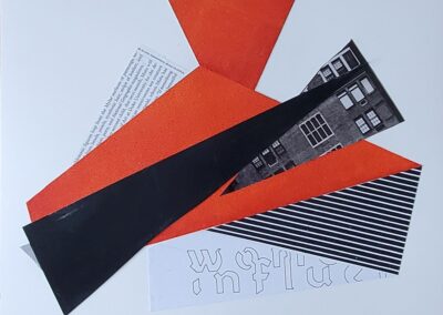 Louise Engongoro, "AR1", Mixed media collage, 16"x14", $350