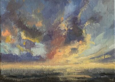 Deborah Petrucci, Radiance Within, Oil on canvas , 9"x12" , $375