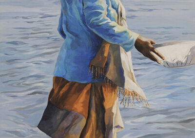 Julia Eisen-Lester, The Gatherer, Oil on Canvas, 48"x30", $4,200