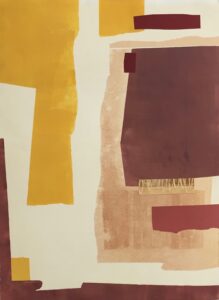 Mitchell Visoky, Finding the Way Out, Monotype, paper collage, 36"x28", $1,200