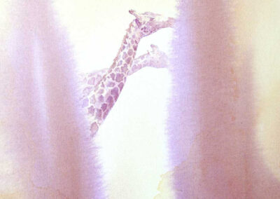 Alison Nicolls, Browsing Giraffes, Acrylic on canvas, 11"x14", $500