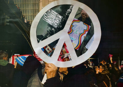 MHS, Gwynne Bettencourt, Alexa Donovan, Peace in Resistance, Digital Image, 13"x19", $100
