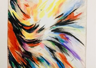 Inge Pape Trampler, Zoom, Acrylic on paper, 10"x12", $275