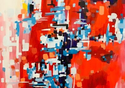 Inge Pape Trampler, Fragmented, Acrylic on paper, 15"x18", $375
