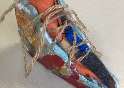 FASNY, Victoria Rolett, Kenza Ouedraogo, Recycled Shoe, Mixed media - found materials, 5"x5"x3"