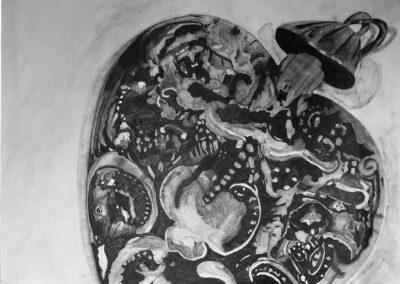MHS, Adam Rizzuti, Kate Boswell, Lock Heart, Pencil, 14"x20"