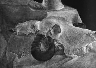 MHS, Adam Rizzuti, Kiera Butler, Untitled, Charcoal Pencil, 18"x24"