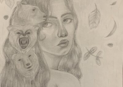 NRHS, Amanda Tarantino, Karina Barreto, Untitled, Graphite, 9"x12"