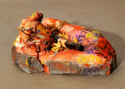 NRHS, Joanna Schomber, Quentin Bidwell, Overworked Cast, Plaster with mixed media, 6"x3"x4", $50