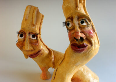 MHS, Mike Dollar, Samantha Siegel, Untitled, Stoneware, Mixed Media, 12"x10"x6"