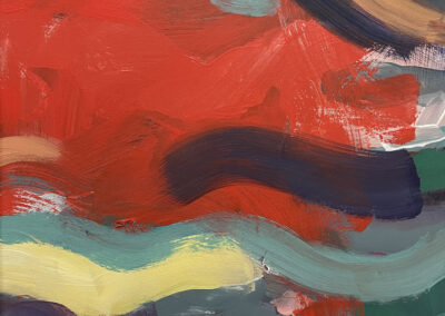 Marion Schneider, Stream of Consciousness, Acrylic on Paper, 17"x17" framed, $500