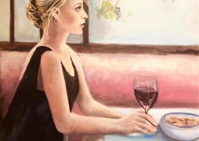 Sherri Paul, Full Pour, Oil on Linen, 32"x28", $1,200