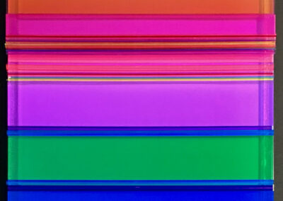 Neva Setlow,Rosy Sunrise,Plexiglas Wall Sculpture,12"x12"x2", $900