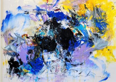 Fabian Wes Fleurart, Sunny Escape, Acrylic on paper, 20"x24", $1,250