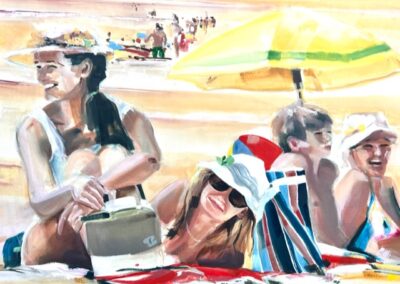 Lynne Leahy, Beach Picnic, Oil on canvas, 33"x40", $3,800