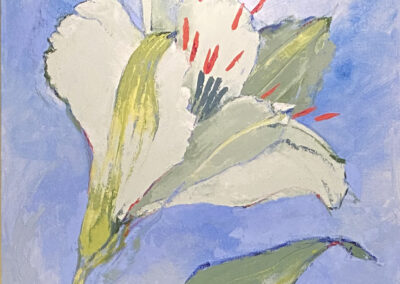 Rose James, Sky Bloom, Oil on canvas, 30"x30", $1,000