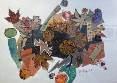 Vivian Bergenthal, Jumping into Fall, Mixed Media, 25"x19", $425
