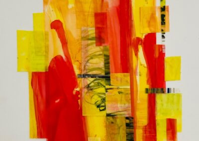Mitchell Visoky, Life Line, Acrylic, vellum collage, 16"x13", $700