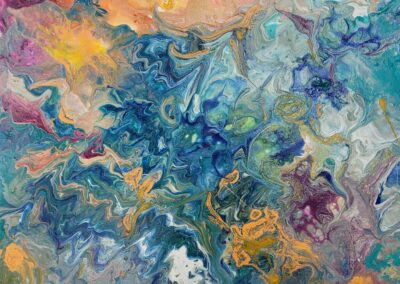 Fabian Wes Fleurant, Reveries, Acrylic on panel, 12"x12", $275